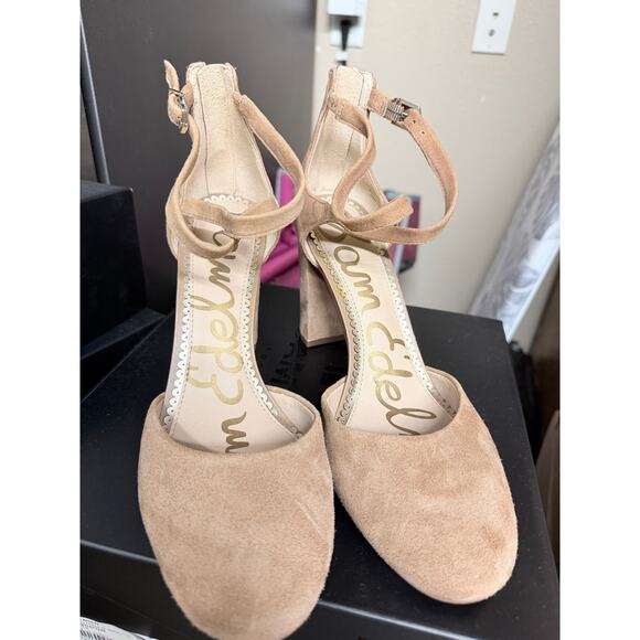 Sam Edelman Caramel Suede Heels - Picture 2 of 8